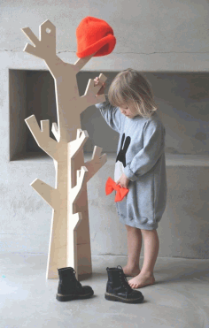 Tree Stand For Hanging Hats And Coats Free CDR File