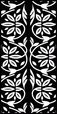 Trees Floral Privacy Screens Pattern CNC Laser Cut Free CDR File