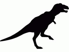 Trex Dinosaur Silhouette Laser Cut DXF File