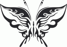 Tribal Butterfly Vector Art 19 Free DXF Vectors File