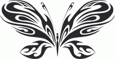 Tribal Butterfly Vector Art 20 Free DXF Vectors File
