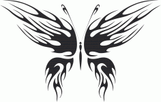 Tribal Butterfly Vector Art 27 Free DXF Vectors File