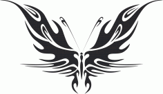 Tribal Butterfly Vector Art 44 Free DXF Vectors File