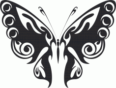 Tribal Butterfly Vector Art 99 Free DXF Vectors File