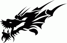 Tribal Dragon Tattoo Design Vector Free CDR Vectors File
