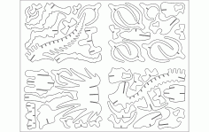 TRITOPS Animal Laser Cut DXF File