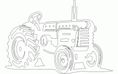 Truck Line Art DXF File