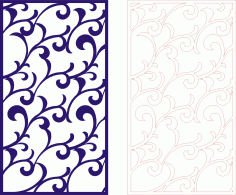 Turkish Bluw Strips Room Divider Grill Design Laser Cut CDR File