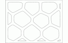 Unframed Hexagon Panel DXF File