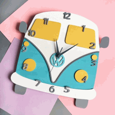 Unique Custom Designed Wall Decoration Clock CNC File Free CDR File