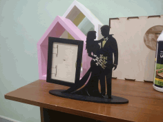 Valentine Couple Photo Stand CDR File