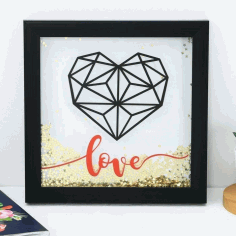 Valentine Day Gift Heart Wall Art Laser Cut CNC Template Laser Cut Free CDR File