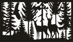 Vector Nature Plasma Cut Metal Art DXF File