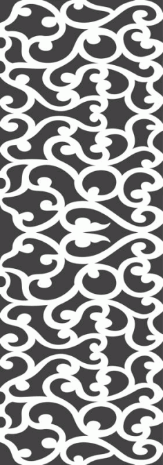Vertical Classic Seamless Vector Laser Cutting CDR File