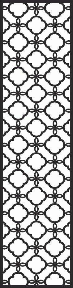 Vetrical Decorative Seamless Design Background Panel CDR File
