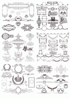 Vintage Decor Collection Free CDR Vectors File