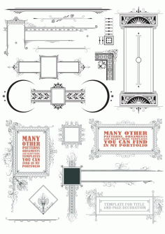 Vintage Vector Decorative Elements Free CDR Vectors File