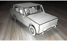 Vintage Wooden Car CDR File