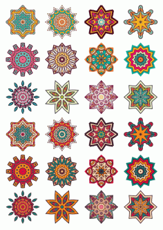 Vinyl Colorful Mandala Set CDR File