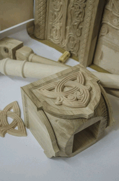 Vinyl Wood Column Decor Pattern CDR File