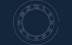 Wall Clock Counter Free Dxf For Cnc DXF Vectors File