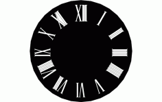 Wall Clock Design Free Dxf File For Cnc DXF Vectors File