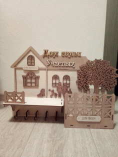 Wall Keys Hanger with Tree CNC Laser Cutting Plans CNC Free CDR File