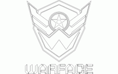 Warface Logo Design DXF File