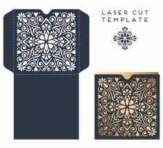 Wedding Invitation Card Design Template Laser Cut CDR File