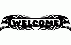 Welcome Skulls DXF File