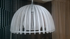 White Round Ceiling Night Light Lamp DXF File