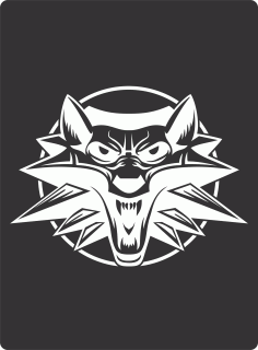 White Wolf Sticker Vector CDR File