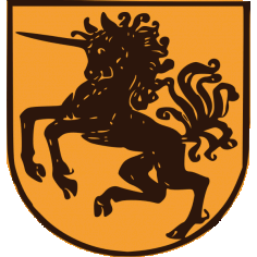 Wild Unicorn Shield Vector SVG File