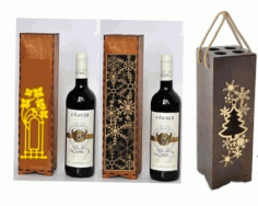 Wine Gift Box Laser Cut CDR File