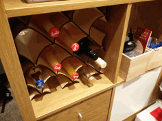 Wine Rack 3D Puzzle DXF File