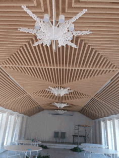 Wood Chandelier Laser Cut CDR File