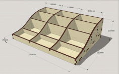 Wood Organizer Template Laser Cut Free CDR File