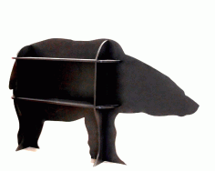 Wooden Bear Shelf Laser Cut CDR File