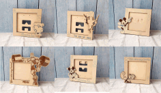 Wooden Block Photo Frame Ideas Free Vector CDR File
