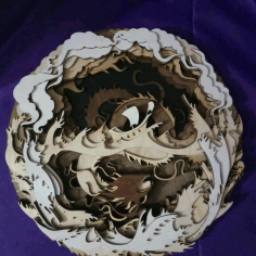 Wooden Carving Drakon Wall Art Free Vector CDR File