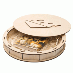 Wooden Cheese Box 4mm Laser Cut CDR File