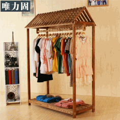Wooden Clothing Stand CDR File