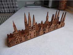 Wooden Craft Building Model DXF File
