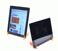 Wooden Cut Laptop and iPad Stand CDR Vectors File