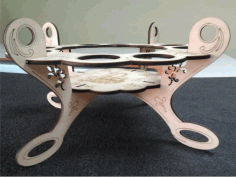 Wooden Cut Mandala Table CDR File