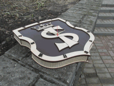 Laser Cut Wooden Shield Box CDR Vectors File
