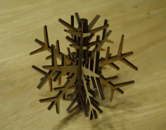 Wooden Cut Snowflake DXF File