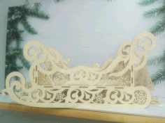 Wooden Decorative Sleigh Template Laser Cut CDR File