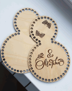 Wooden Engraved Round Decor Piece CDR File
