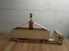 Wooden Gift Box Truck Free CDR File